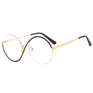 Occhiali Rotondi Anti Luce Blu per Donne, Montatura Metallica Semi-Rimless alla Moda, Bloccano i Raggi Blu, Modello WH 25011 - Product Image 5
