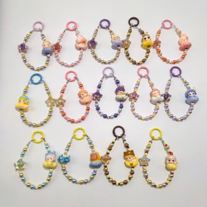 Cordino Ufficiale Serie 'Goodnight Starry Sky' con Charm a Nuvola e Perle Forate, Lunghezza 16cm, per Telefono e Borsa - Product Image 1