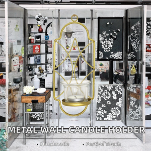 Candelabro Navideño Minimalista de Metal Hecho a Mano para Montar en la Pared, Decoración del Hogar - Product Image 2