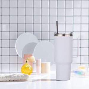 40 Oz Stainless Steel Tumbler Handle Vacuum Insulated 6-12 Hours <b>Thermal</b> Performance Reusable Travel Coffee <b>Mug</b> - Product Image 6