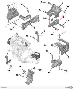 Convient pour Peugeot 107, 207, 206, 208, <span class=keywords><strong>DS3</strong></span> support moteur droit 180694 180696 9802186880 - Product Image 6
