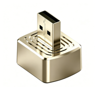 Mini adaptateur de conversion USB sans fil rond, 2 en 1, dongle sans fil CarPlay et Android Auto, convertit la connexion filaire d'usine