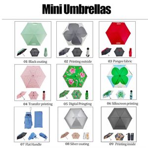 Parapluie compact portable de luxe à 6 plis avec cadre en aluminium doré et revêtement UV noir pour filles - Product Image 4