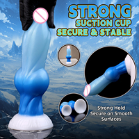 ELKKOST Dildo en silicone à grande circonférence, noué, fantaisie, en forme de chien, avec ventouse, pénis artificiel, jouets sexuels, vente en gros