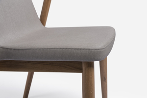 Silla de comedor de madera maciza de alta calidad, sofá, silla, muebles para oficina en casa con asiento de tela y comedor trasero