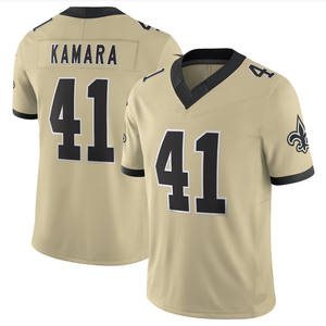 Maillot de football personnalisable pour homme de la Nouvelle-<span class=keywords><strong>Orléans</strong></span>, vente en gros, 41 Alvin Kamara, 12 Chris Olave, 32 Tyrann Mathieu, court, édition limitée, cousu - Product Image 5