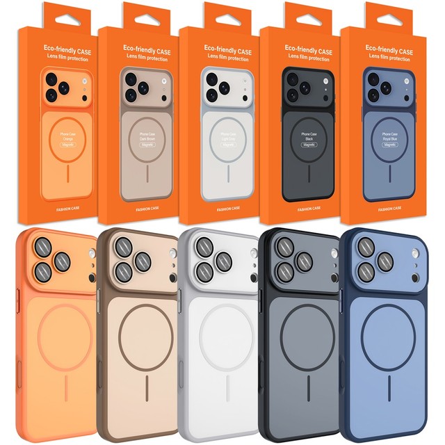 For iphone 17 18 Pro Max Trending Magnetic Phone Cover Shockproof Corrugated Box Soft Touch Phone case for iphone 17 16 15 14 13