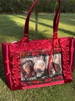 Tas Selempang Wanita Custom Made Pink Satin Bow Ita Bag dengan Pegangan Pita Ganda dan Jendela Transparan, Pesanan Grosir dalam Jumlah Besar