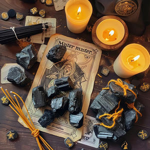 Natürliche rohe Heils teine Schwarzer Edelstein Natur felsen zum Schneiden, Polieren, Schmuck herstellung, Inneneinrichtung - Product Image 5