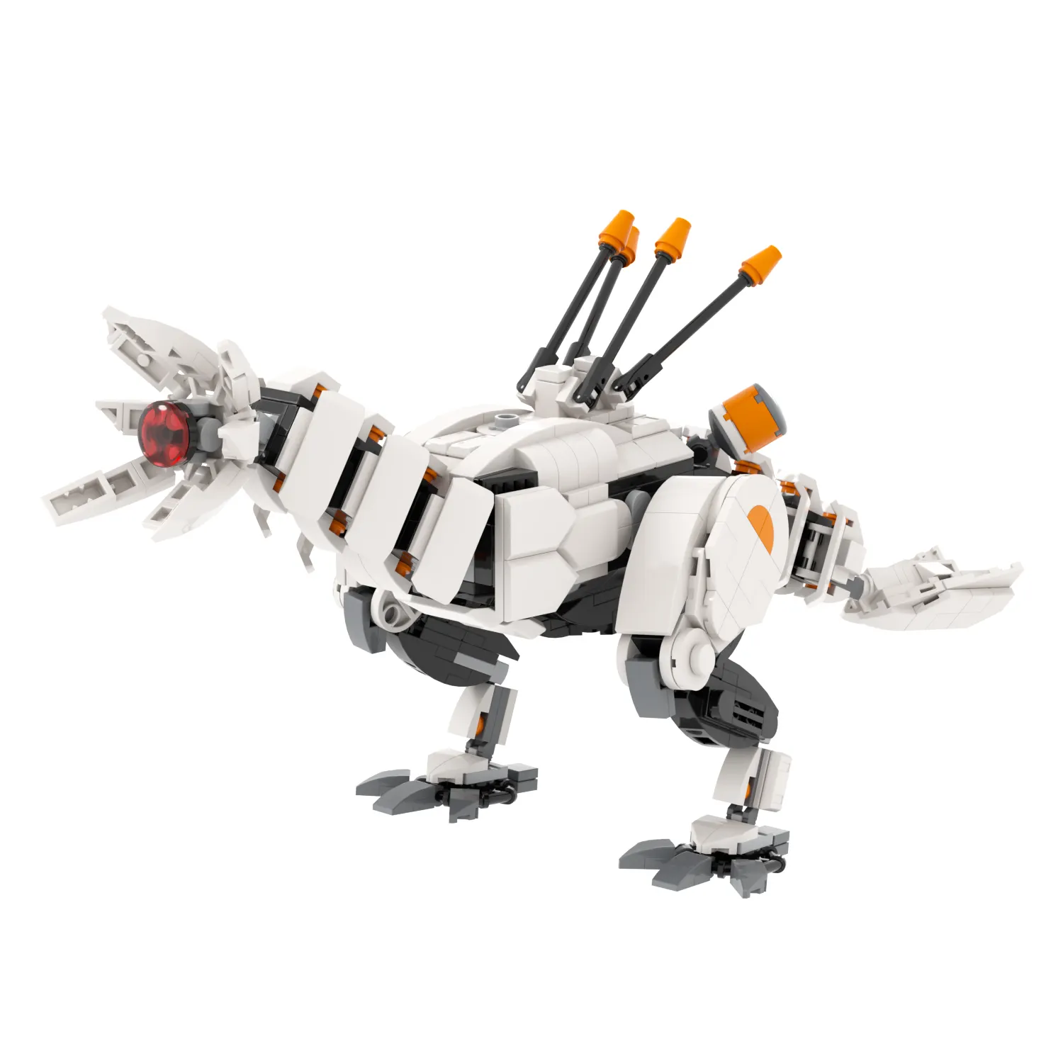 MOC Horizon Zero Dawn Sägezahn Kunststoff Bausteine Sets Für Kinder Modell Puzzle Lernspiel zeug 256 Stk