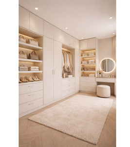 Cari Ikon Serupa Promosi Kustom LED Walk-In <span class=keywords><strong>Closet</strong></span> Organizer Furnitur Kamar Tidur Panel Kayu Modern Pintu Kayu Solid - Product Image 4