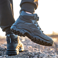 Botas de Trabajo de Seguridad JB9195 para Uso Industrial, Cómodas, Transpirables, Anti-Impactos, Resistentes a Pinchazos, con Puntera de Acero, Antideslizantes y Suaves