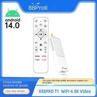 Nuevo Reproductor Multimedia 8K/4K X88 PRO T1 con Android 14.0 y Wi-Fi 6 para TV Stick Blanco 5.4