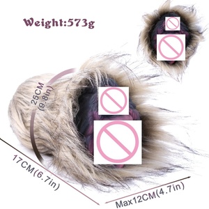 Godet de masturbation en silicone liquide à double orifice pour hommes, avec texture poils de chien et sensation douce - Product Image 1
