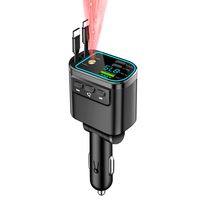 Émetteur FM BT 5.4 pour voiture, adaptateur de charge USB PD&QC3.0 avec microphone pour appels mains libres et lampe Starlight