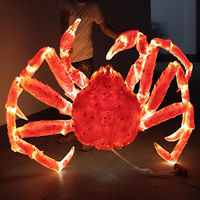 Sculpture de fruits de mer en fibre de verre de haute qualité, modèle marin personnalisé, étanche, pour aquarium, parc à thème océanique, présentation artisanale illuminée