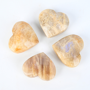 Chất lượng cao tự nhiên đánh bóng thạch anh hình trái tim đá quý tinh thể Moonstone hình trái tim cho món quà - Product Image 2