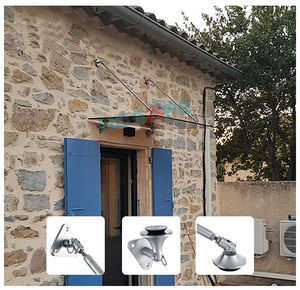 Безрамный стеклянный навес, навес из нержавеющей стали для крыльца, крыльца, балкона, навес для окна, навес для входной двери, комплект навесов - Product Image 6