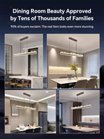 Suspension LED linéaire suspendue de 1200 mm, 1500 mm, 1800 mm avec abat-jour en acrylique inspiré des montagnes, lampe LED suspendue de 70 W pour restaurant