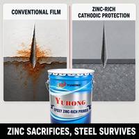 Apprêt époxy riche en zinc Yongxing pour structure en acier, extérieur, antirouille, séchage rapide, haute teneur en zinc