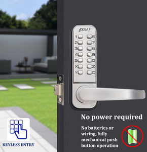 Cerradura de Puerta con Botón de Presión para Exteriores, Impermeable, Generación 2, con Código Mecánico Cambiable - Product Image 4