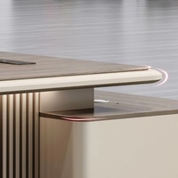 Bureau de direction moderne de luxe haut de gamme, écologique, en bois, mobilier de bureau modulaire, bureau debout avec gestion des câbles