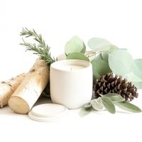 Pot en céramique personnalisé avec logo gravé, bougie parfumée en cire de soja blanche de luxe pour la décoration de la maison, avec boîte cadeau
