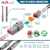 Kit de connecteurs électriques JRready DT, 2, 3, 4, 6, 8, 12 broches avec bornes solides, pince à sertir Deutsch ST6110.