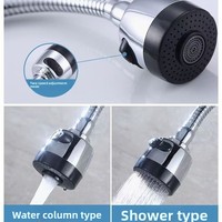 Robinet d'eau durable en ABS, eau froide uniquement, pour cuisine extérieure, robinet moderne noir flexible en ABS pour cuisine domestique