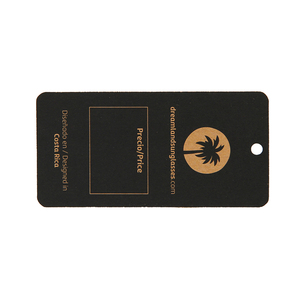 Nhãn hiệu logo thẻ giấy hangtags quần áo treo thẻ tùy chỉnh Miễn phí thiết kế in ấn với chuỗi màu nâu và thẻ nhựa - Product Image 3