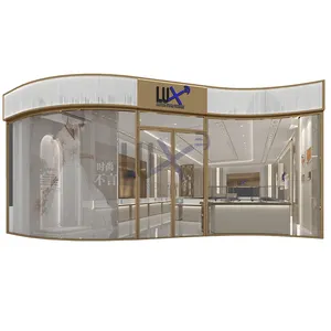 लक्स कस्टम मेड डिजाइन के गहने की दुकान प्रदर्शन फर्नीचर गर्म बिक्री गहने प्रदर्शन शोकेस खड़े हो जाओ