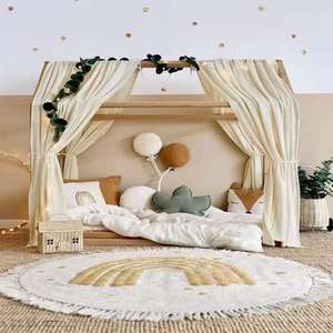 <span class=keywords><strong>Moustiquaire</strong></span> et couvre-lit pliable en tissu crêpe pur coton double couche de style nordique pour l'été – Idéal pour les lits d'enfants - Product Image 4