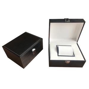 Boîte à montre rectangulaire en similicuir avec fermeture à boucle, doublure en coton, étui de protection pour emballage cadeau - Product Image 4