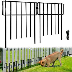 Thrivinest Animal Barrier Fence 17in H x 20ft L Rustproof Metal <b>Wire</b> Outdoor <b>Garden</b> Fence Panel Easily Assembled - Product Image 1