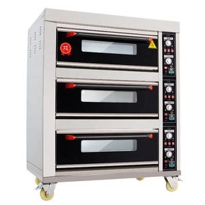 Thương mại nướng lò sàn lò <span class=keywords><strong>3</strong></span> decks 6 khay gas Lò nướng điện cho bánh pizza Bánh Mì Bánh brakery thiết bị với CE - Product Image 3