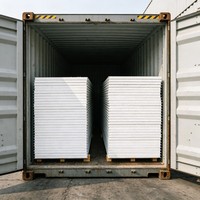 Panel Sandwich Polyurethane untuk Dinding Ruang Dingin, Berinsulasi, untuk Gudang Pendingin dan Pengolahan Makanan