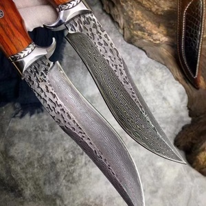 มีดต่อสู้แบบปรับแต่งได้ Red Feather ใบมีดสแตนเลสคุณภาพสูง DIY ด้ามไม้แบบอุตสาหกรรม ปลอกมีดสำหรับกิจกรรมกลางแจ้ง OEM - Product Image 3