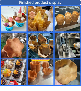 Machine à fabriquer et à cuire des cornets de crème glacée pour usage commercial avec <span class=keywords><strong>moule</strong></span> à cornets et <span class=keywords><strong>moule</strong></span> en forme de fleur - Product Image 2