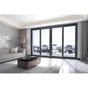 <span class=keywords><strong>Porta</strong></span> Scorrevole in Alluminio e Vetro Moderna ed Efficiente dal Punto di Vista Energetico, Insonorizzata, Personalizzabile per Soggiorno - Product Image 1