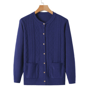 Cardigan a Maniche Lunghe Taglia Unica, Maglione Lavorato a <span class=keywords><strong>Maglia</strong></span> con Tasca e Nodo Rotondo, Top da <span class=keywords><strong>Donna</strong></span> - Product Image 1