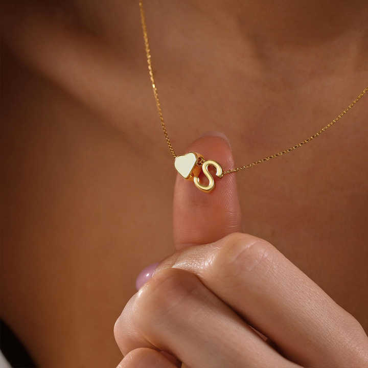 NOUMANDA Gold Plated Initial Keychain Ring - 26 Alphabet Letter Charms With Crystals