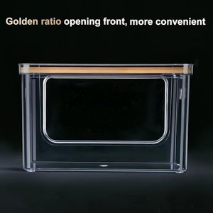 2-in-1 Aluminum Trash Bag Dispenser with Bamboo Top and Handles Rectangle Shape Organizer for Convenient <strong>Storage</strong> - Product Image 2