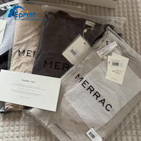 Boîte d'expédition personnalisée pour vêtements, boîtes d'emballage, sac à fermeture éclair avec cartes de remerciement, autocollants, solution d'emballage complète