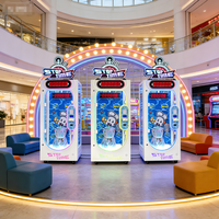 Machine à monnayeur de type grue à grandes peluches, avec jeu de défi 10 secondes, jeu de tapotement, fonction de coupure de cadeaux, verre trempé et échange de pièces