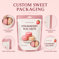 Sachets Holographiques Personnalisés en Gros pour Macarons et Bonbons – Petits Sachets d'Emballage Scellables à Chaud en Mylar