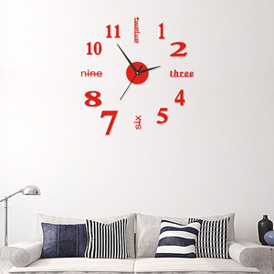 3D Wall Sticker <span class=keywords><strong>Clock</strong></span> Creative Home Decor soggiorno acrilico orologio fai da te - Product Image 2