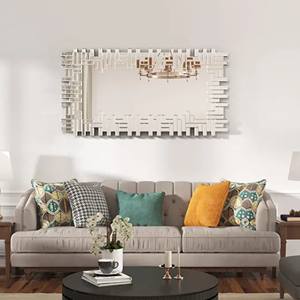 Miroirs muraux décoratifs d'art, <span class=keywords><strong>grand</strong></span> <span class=keywords><strong>miroir</strong></span> vénitien grec <span class=keywords><strong>pour</strong></span> hôtel, maison, coiffeuse, <span class=keywords><strong>miroir</strong></span> argenté <span class=keywords><strong>pour</strong></span> salon, chambre à coucher, <span class=keywords><strong>couloir</strong></span> - Product Image 1