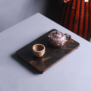 New Chinese Style Resin <b>Tea</b> Mat Stone Pattern Waterproof Zen <b>Tray</b> Flat Design For <b>Tea</b> Table Dry Brewing - Product Image 3