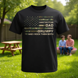 T-shirt Dad And Grumpy, cadeau pour la fête des pères, vêtements décontractés pour hommes - Product Image 3