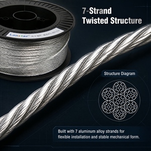 Famoso <span class=keywords><strong>Filo</strong></span> in Lega di Alluminio Lanstar di Alta Qualità Certificato, 400m Multi Stand 2.0mm <span class=keywords><strong>per</strong></span> <span class=keywords><strong>Recinzioni</strong></span> Elettriche da Esterno - Product Image 2